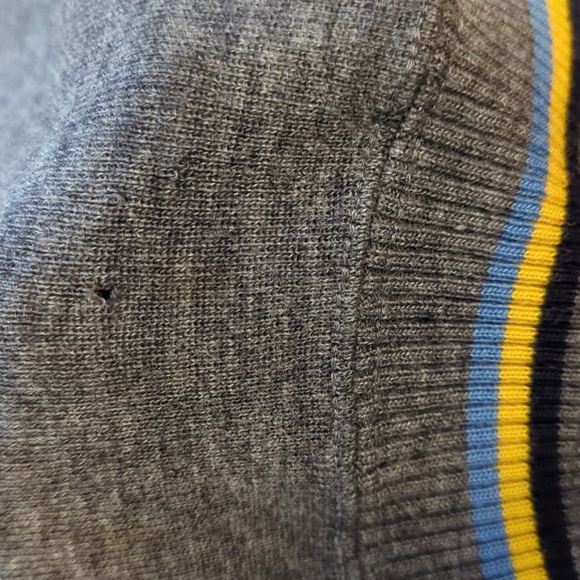 Vintage Varsity Gray Stripe Wool Sweater - Picture 12 of 16
